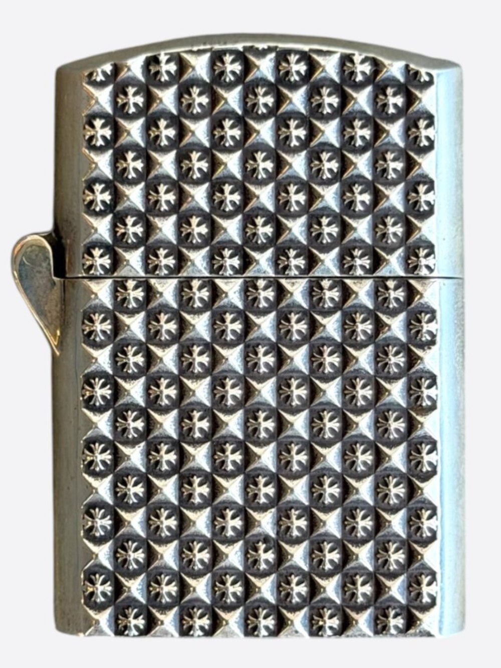 Chrome Hearts Silver Pyramid Cross Lighter